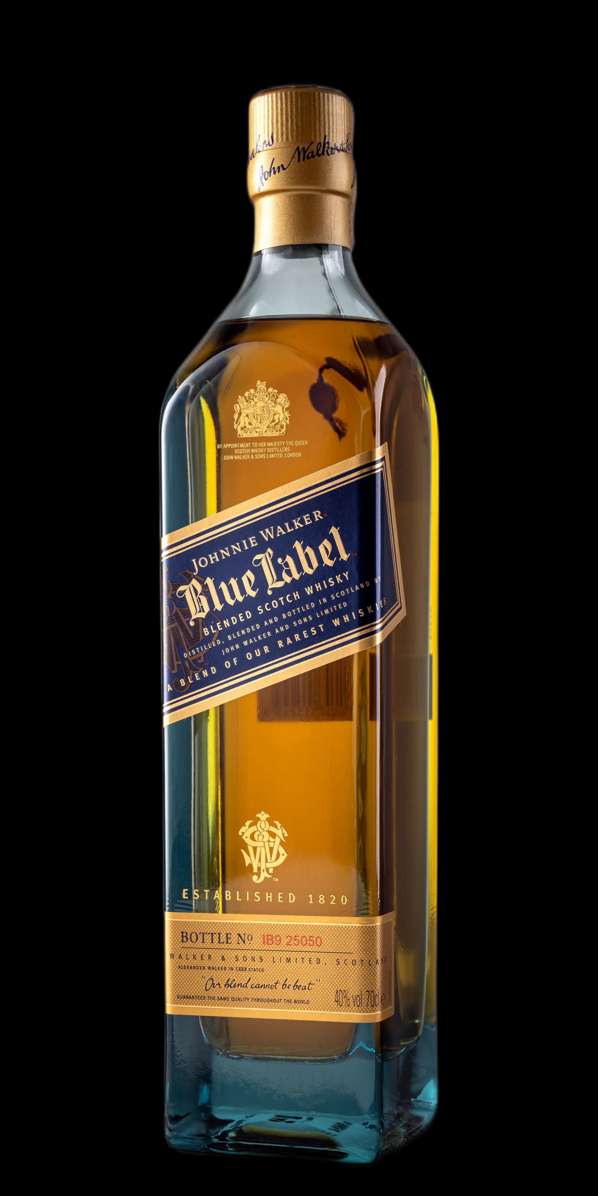 Johnnies Walker Blue label whisky