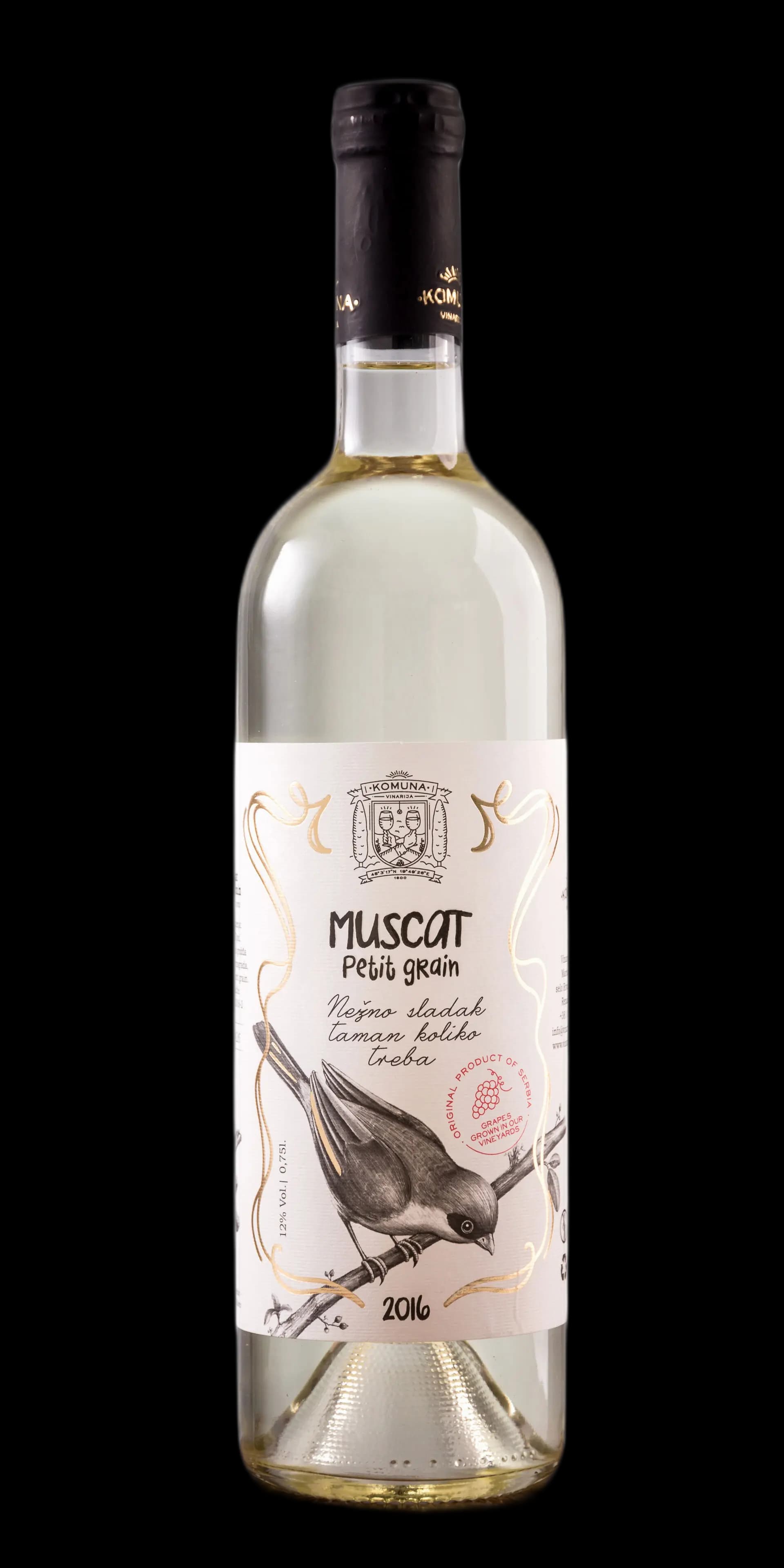 Muskat Petit grain Komuna 0.75 l